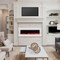 Hastings Home Hastings Home 50-inch Electric Fireplace, Wall Mount, 10 LED Flame Colors, 3 Media Options, (White) 452047CHP - alternate 2